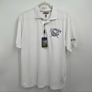 Pebble Beach Short Sleeve Golf Shirt Size M White